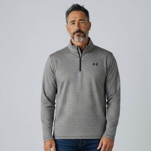 Under Armour Men’s XL Gray and Black Quarter-Zip Top Loose Fit Cold Gear Shirt